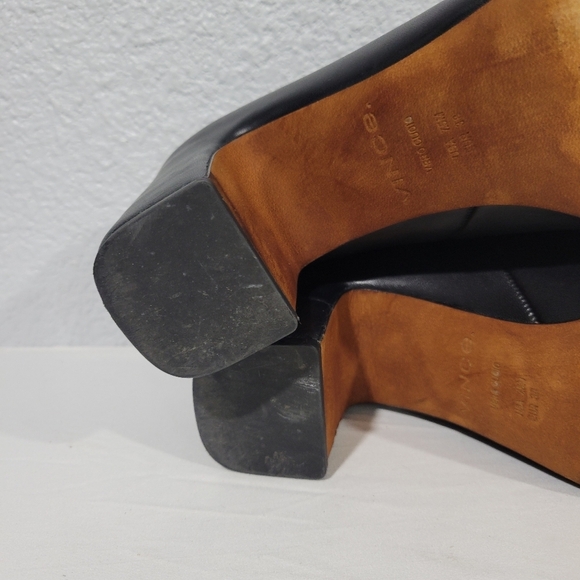 Vince Womens Black Tala Leather Slip On Mule Heel - Picture 6 of 9